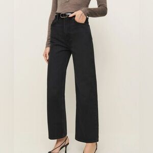 Reformation High Rise Wide Leg Cropped Jeans, Size 25 in Vana